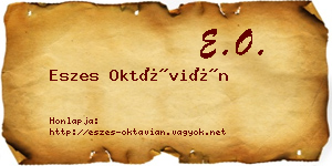 Eszes Oktávián névjegykártya